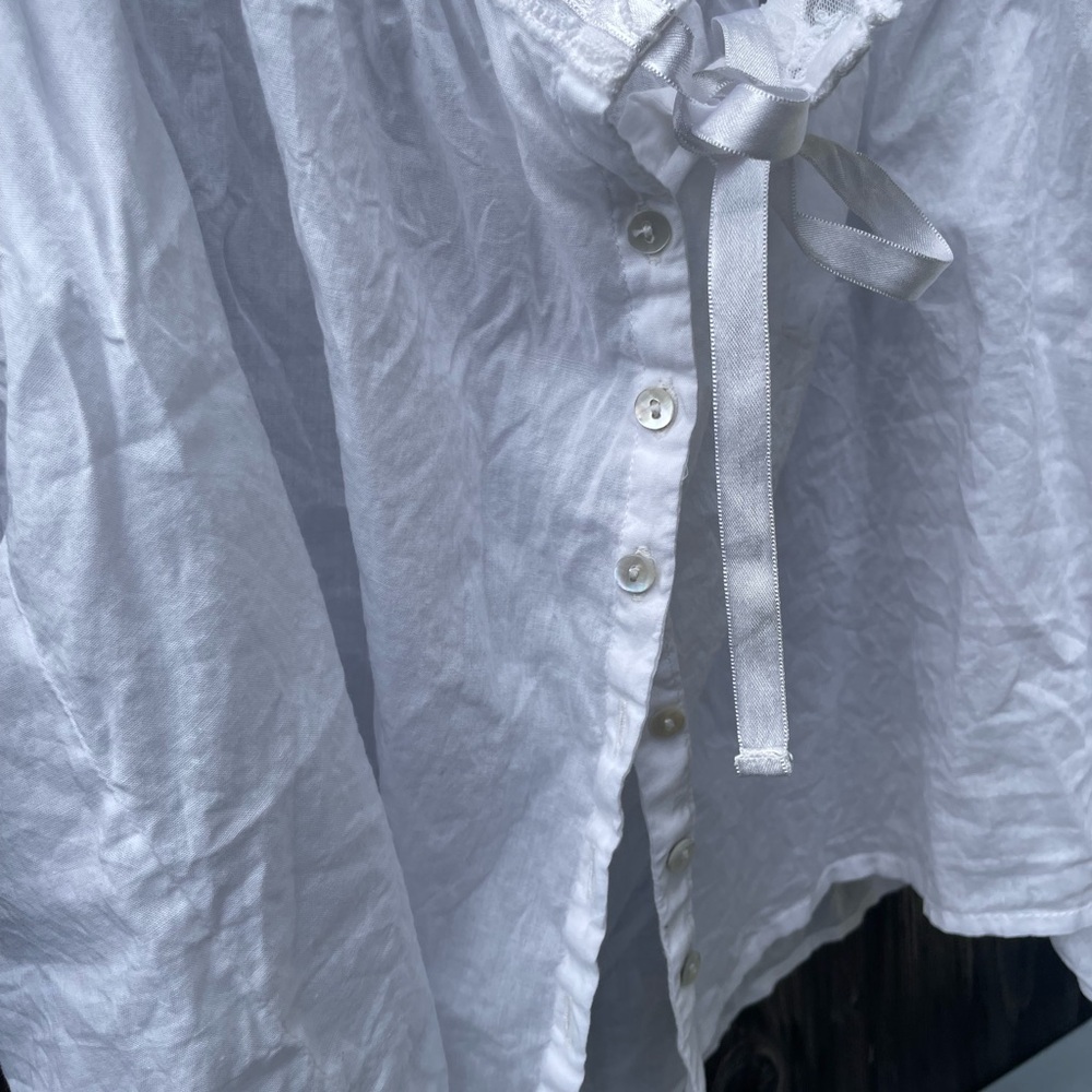 Natural Life White Cotton Lace Blouse - Picture 6 of 10